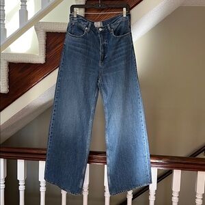 Everlane wide legged high waisted jeans
